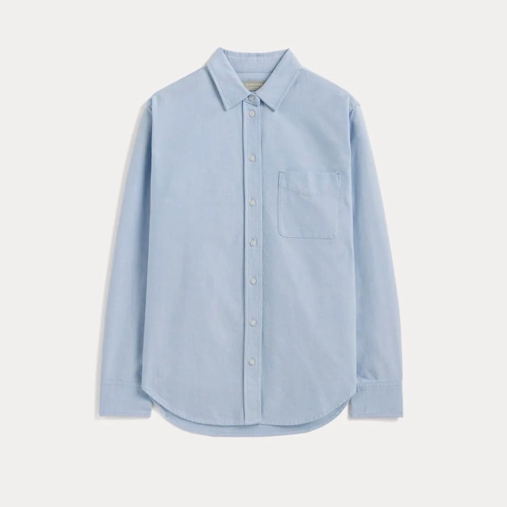 Everlane Women’s Light Blue Oxford Button-Down Shirt 100% Cotton